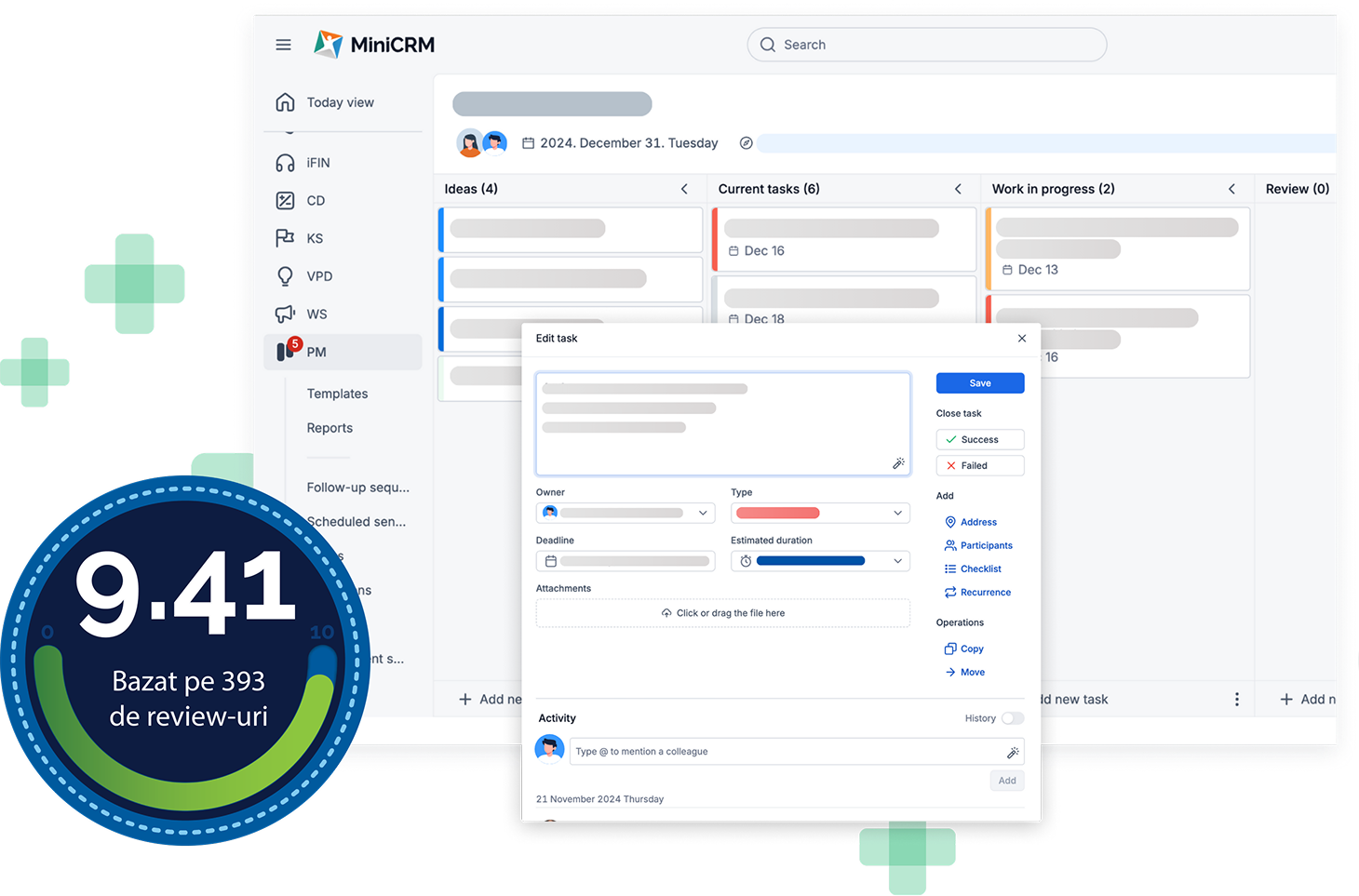 MiniCRM projektmenedzsment